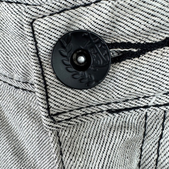 G by Guess Lucas Relaxed Straight Leg Mens Gray Distressed Stitch Jeans Sz. 33 - Picture 5 of 16